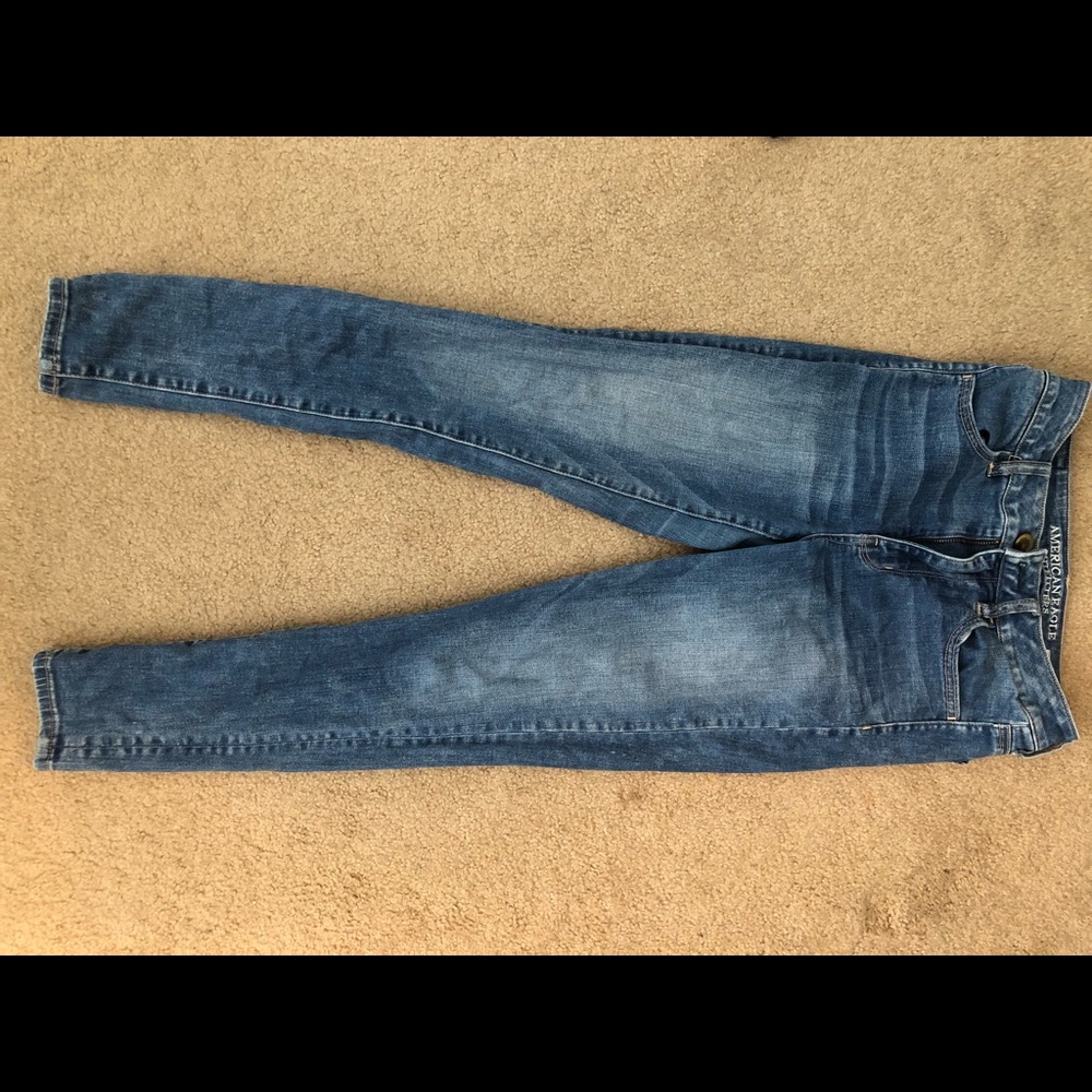 High waisted skinny jeans